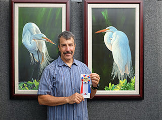 Stephen Koury with Best of Show Ribbon